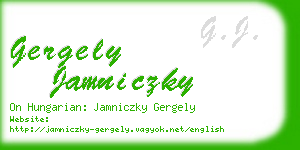 gergely jamniczky business card